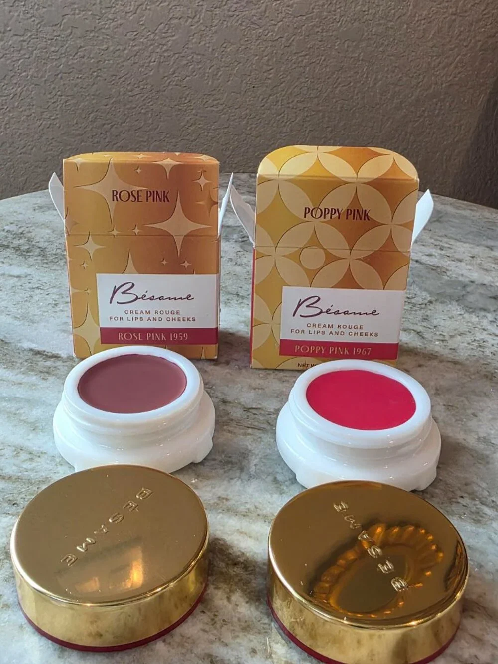 Bésame Cream Rouge Duo | Rose Pink 1959 & Poppy Pink 1967 NEW